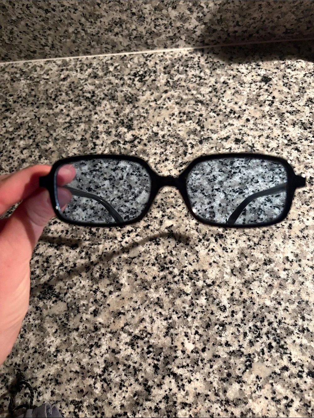 Women’s Black Frame Sunglasses with Blue Lenses Rectangle